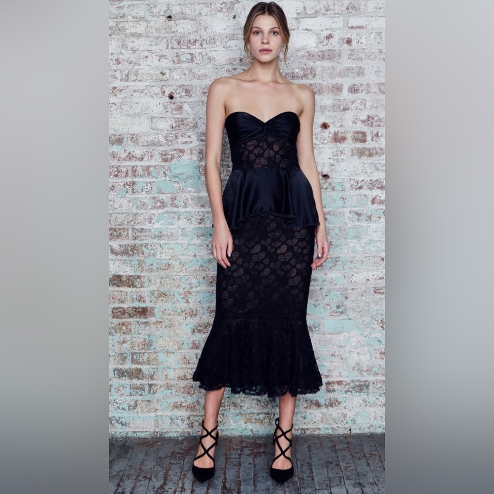 NWT Flor Et. Al Arosa Dress Anthropologie x BHLDN Lace Midi Sheath MSRP $595 - Picture 5 of 16